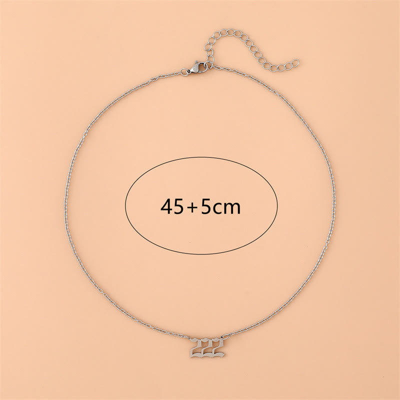 Olivenorma Angel Number Stainless Steel Necklace - image 3