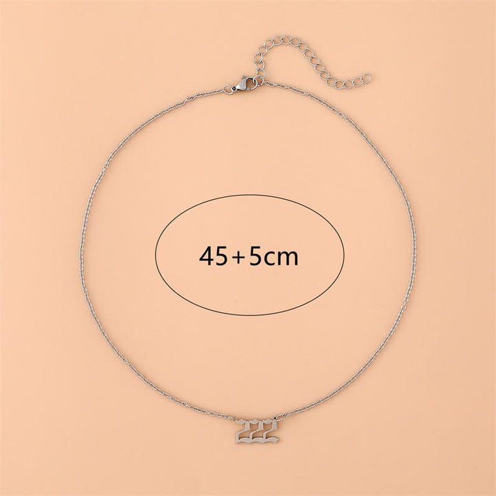 Olivenorma Angel Number Stainless Steel Necklace - image 3