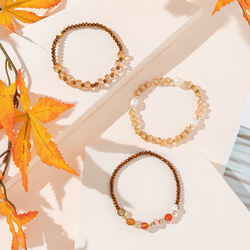 Olivenorma Bohemian Style Love Pendant Three Layer Bracelet Set - image 6