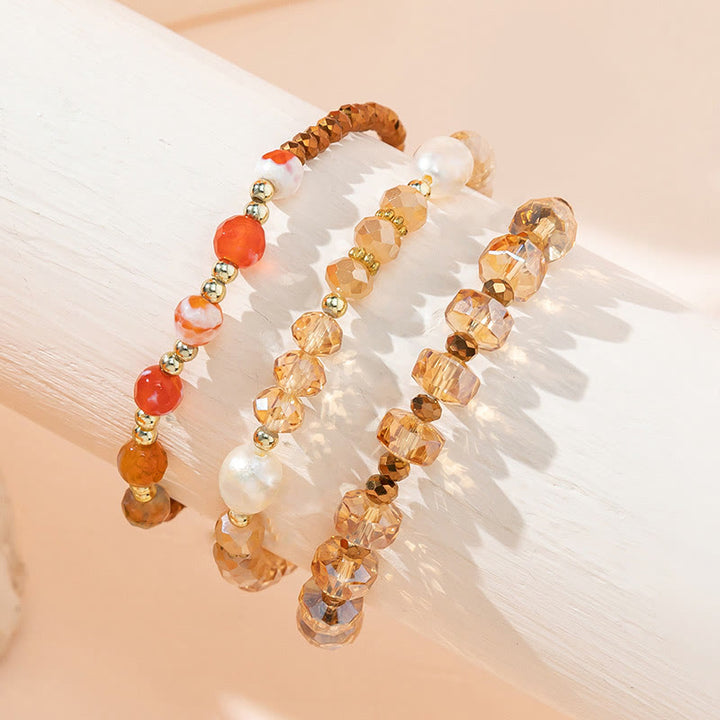 Olivenorma Bohemian Style Love Pendant Three Layer Bracelet Set - image 7
