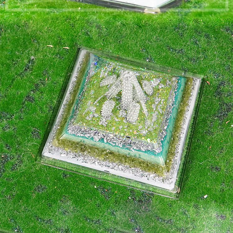 Olivenorma Peridot Prehnite Healing Orgone Pyramid - image 4