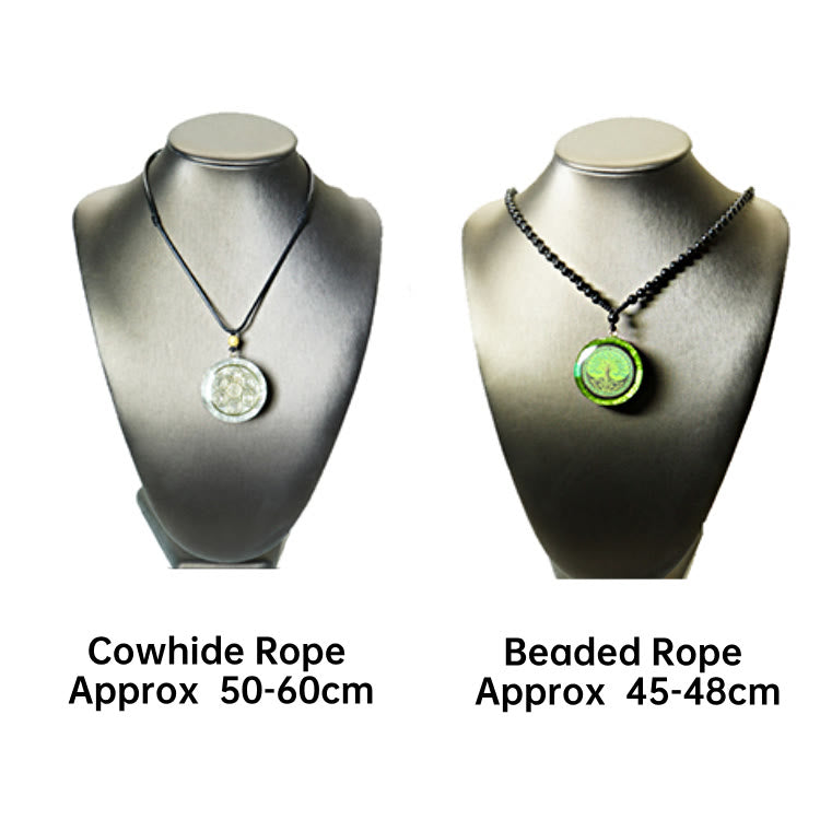 Olivenorma Blue Sandstone Red Agate OM Orgone Necklace - image 5