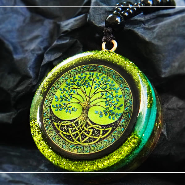 Olivenorma Peridot Tree of Life Orgone Necklace - image 2