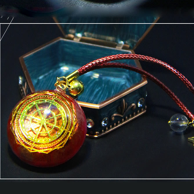 Olivenorma Strawberry Quartz Rhodochrosite Orgone Necklace - image 2