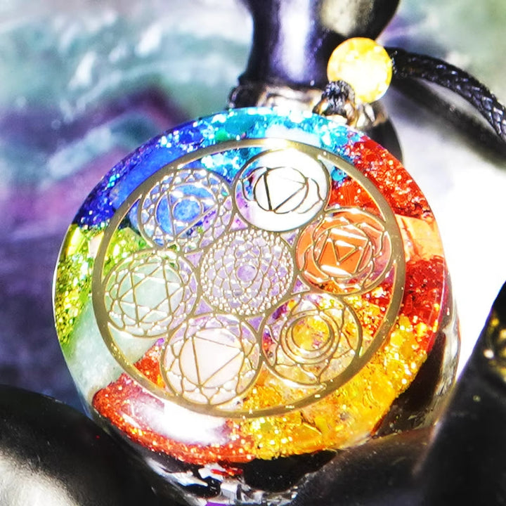 Olivenorma Chakra Energy Healing Orgone Necklace - Chakra#1 - Beaded Rope - image 0