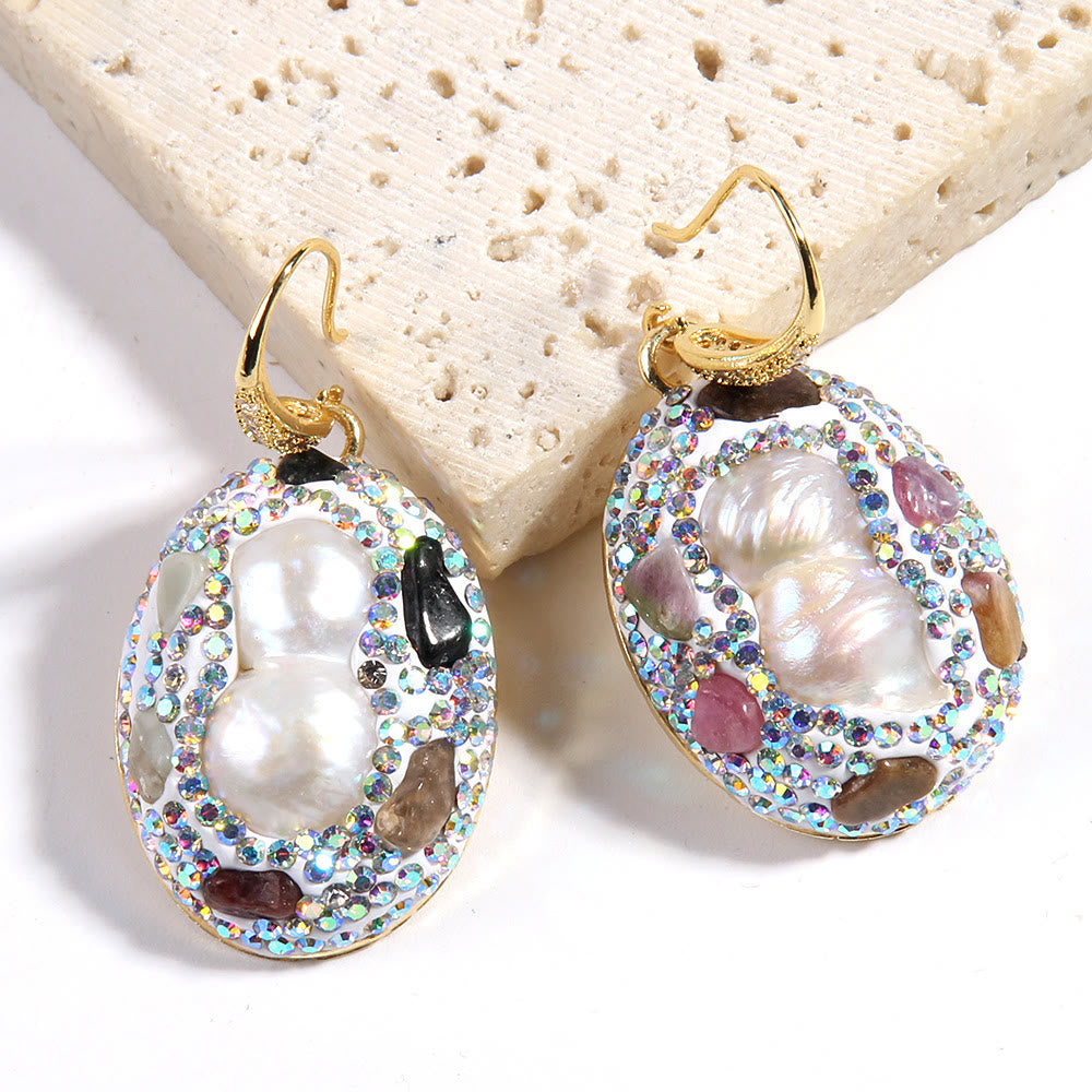 Olivenorma Morganite Tourmaline Freshwater Pearl Jewelry Set - image 5