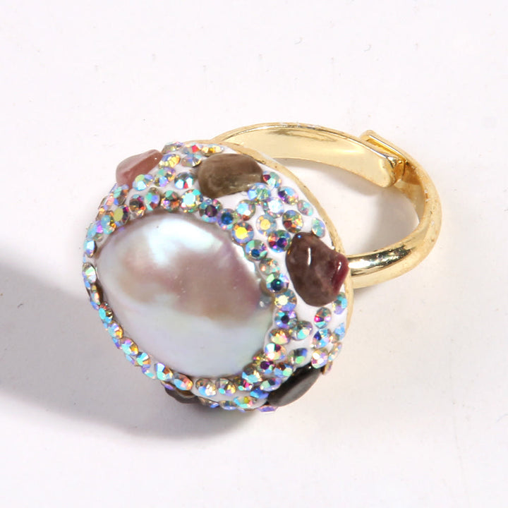 Olivenorma Morganite Tourmaline Freshwater Pearl Jewelry Set - image 6
