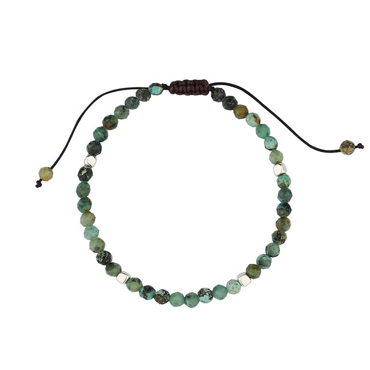 Olivenorma 4mm Round Beads Titanium Steel Bracelet - African Turquoise - image 5