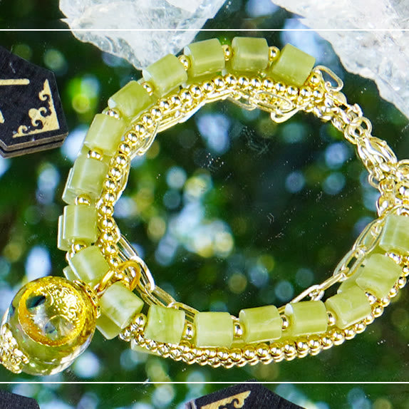 Olivenorma Peridot Beads Tree of Life Adjustable Bracelet - image 2