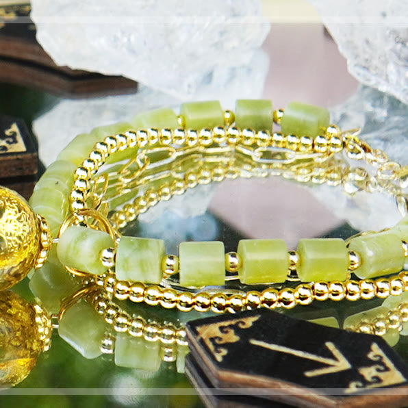 Olivenorma Peridot Beads Tree of Life Adjustable Bracelet - image 5