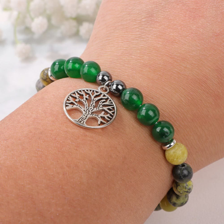 Olivenorma Natural Crystal Tree of Life Pendant Bracelet - image 5