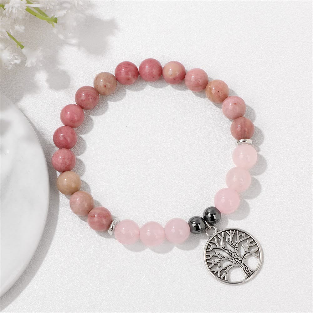 Olivenorma Natural Crystal Tree of Life Pendant Bracelet - image 15