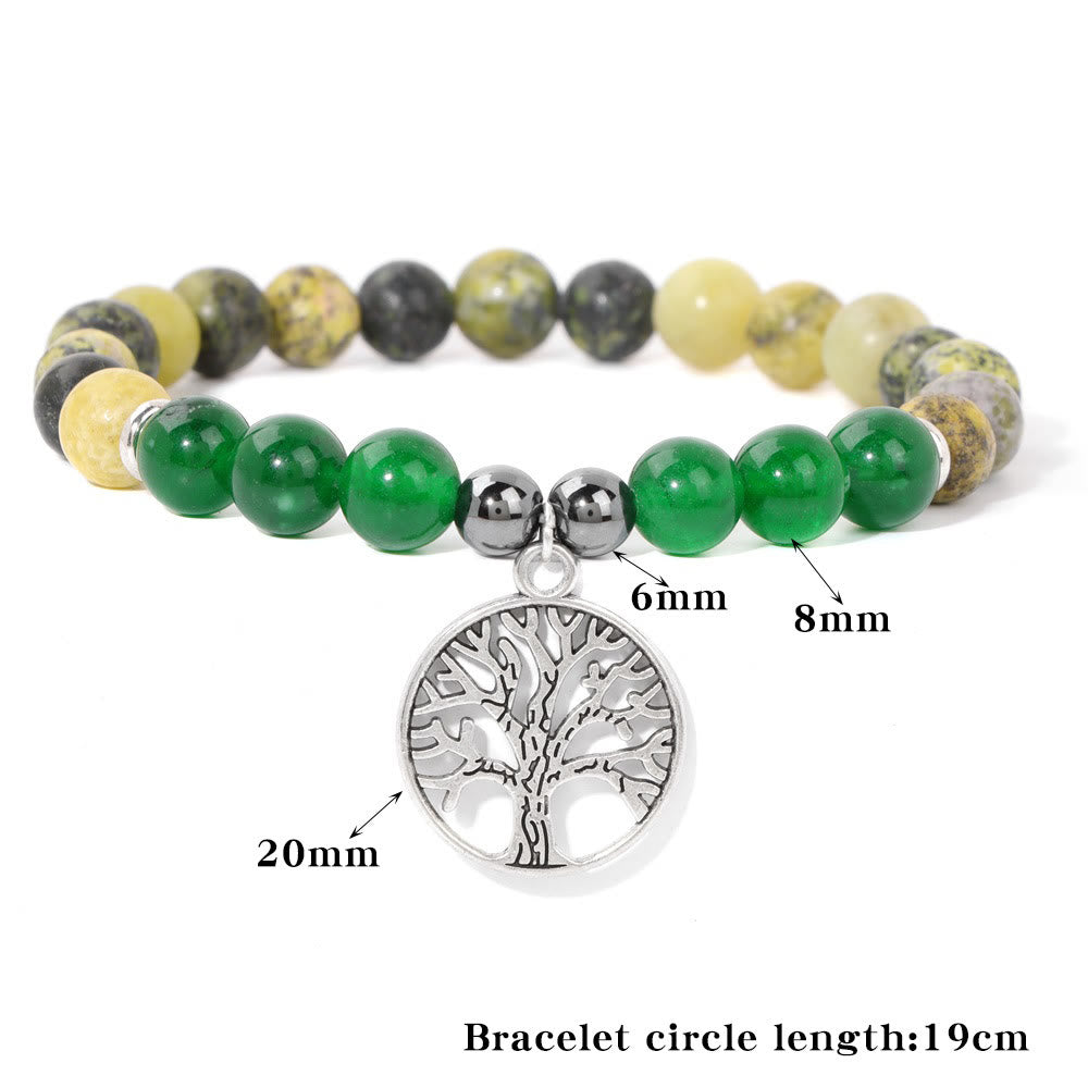 Olivenorma Natural Crystal Tree of Life Pendant Bracelet - image 18