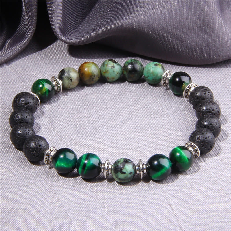 Olivenorma Natural Cat's Eye Stone Beads Men Bracelet - image 11