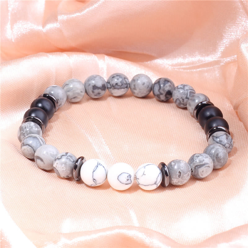 Olivenorma Natural Gray Jasper Beads Bracelet - image 15