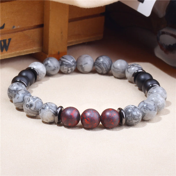Olivenorma Natural Gray Jasper Beads Bracelet - image 13