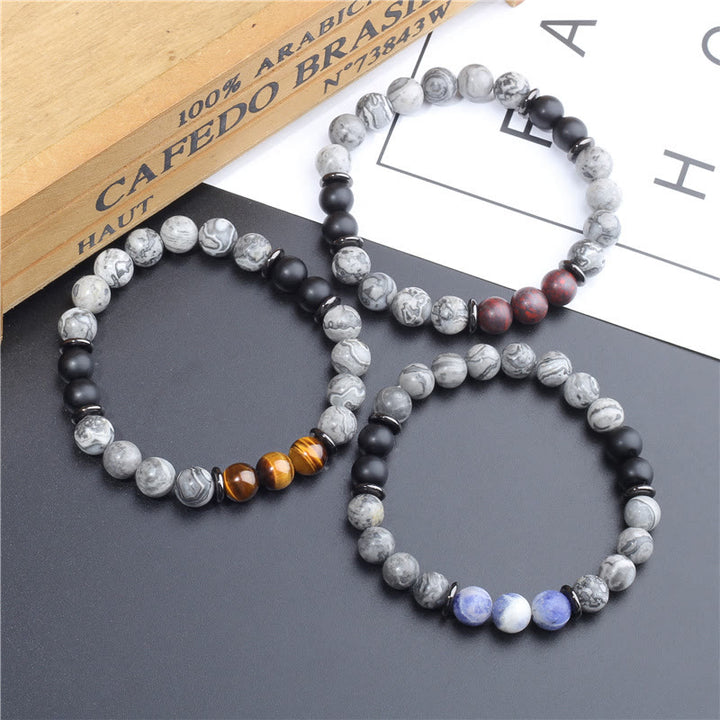 Olivenorma Natural Gray Jasper Beads Bracelet - image 14