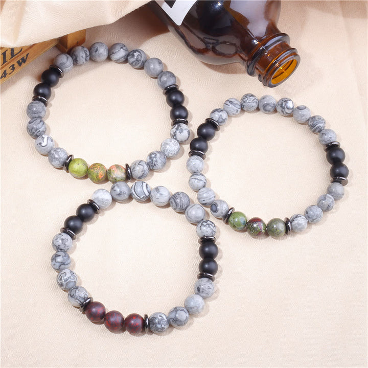 Olivenorma Natural Gray Jasper Beads Bracelet - image 16