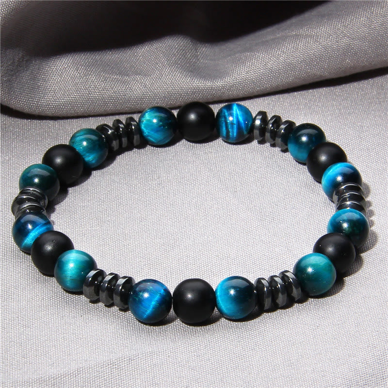 Olivenorma Natural Hematite Tiger Eye Stone Beads Bracelet - image 15