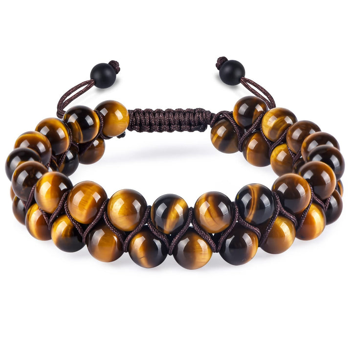 Olivenorma Men Hematite Green Tiger Eye Beads Bracelet - Tiger Eye - image 8