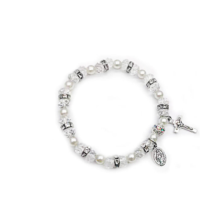 Olivenorma "Grounded In Faith" Sapphire Crystal Rosary Bracelet  - image 12