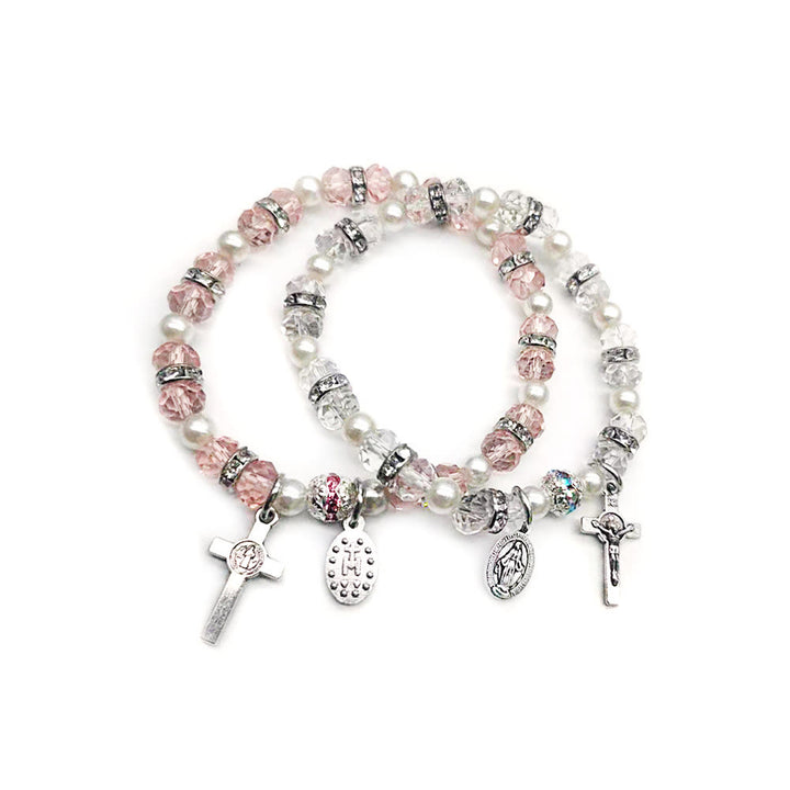 Olivenorma "Grounded In Faith" Sapphire Crystal Rosary Bracelet  - image 16