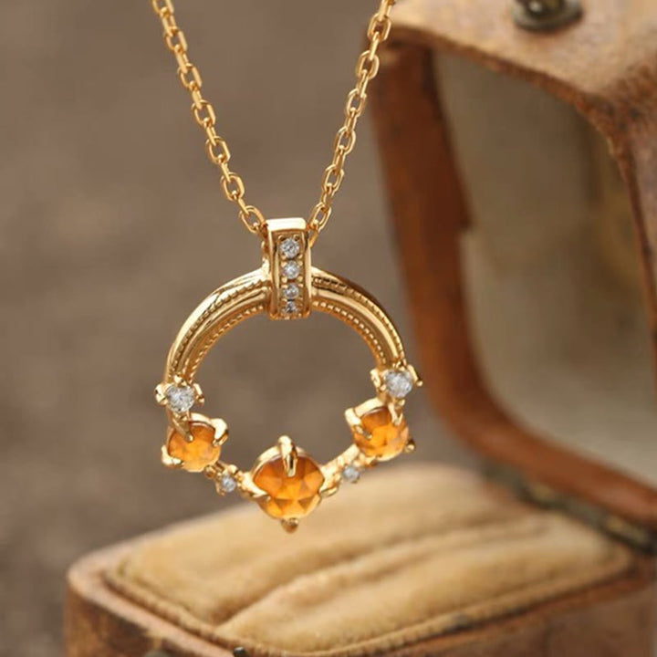 Olivenorma "Magical Sun" - Creative Romantic Sunset Sunstone Necklace  - Sunstone - image 0