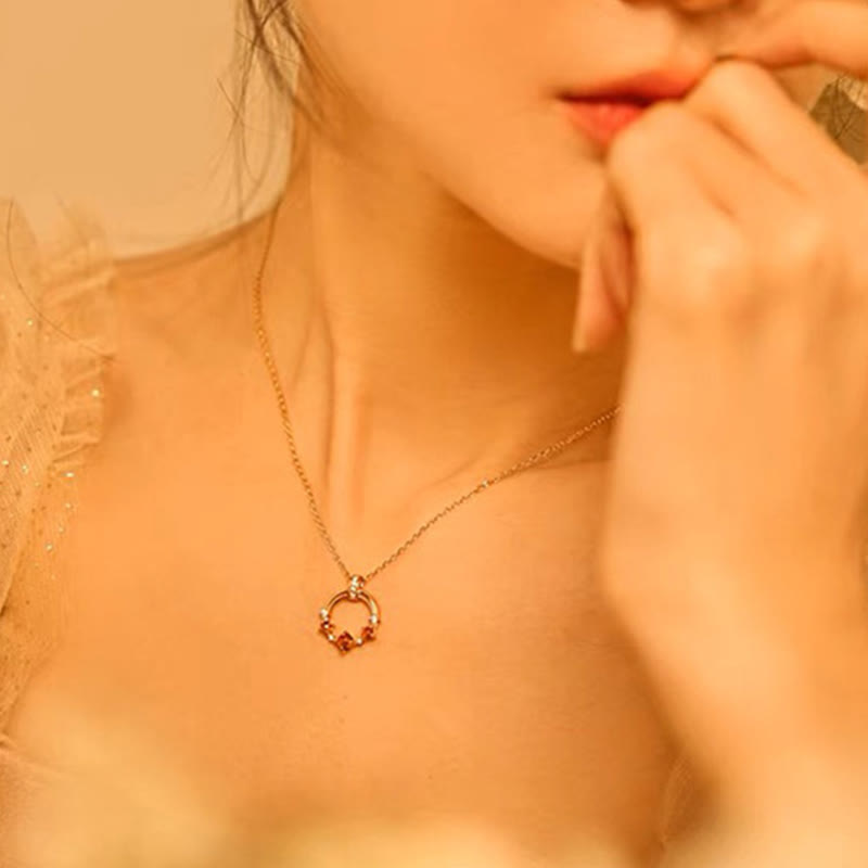 Olivenorma "Magical Sun" - Creative Romantic Sunset Sunstone Necklace  - image 1