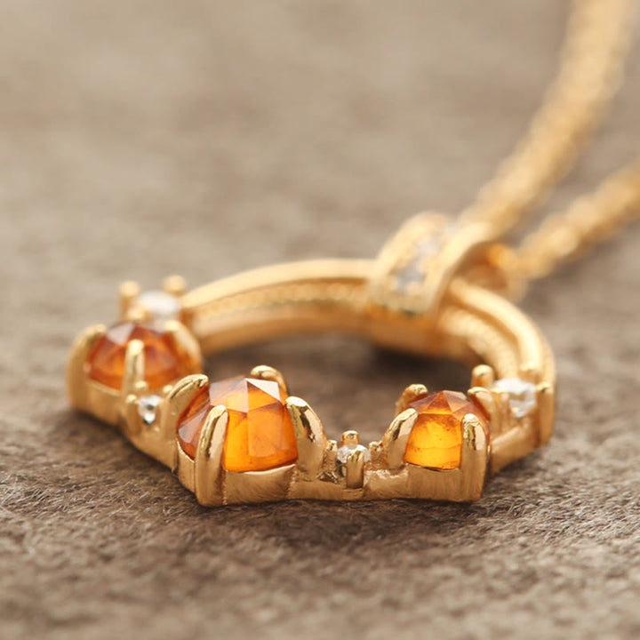 Olivenorma "Magical Sun" - Creative Romantic Sunset Sunstone Necklace  - image 3