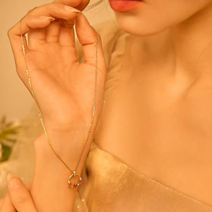 Olivenorma "Magical Sun" - Creative Romantic Sunset Sunstone Necklace  - image 2