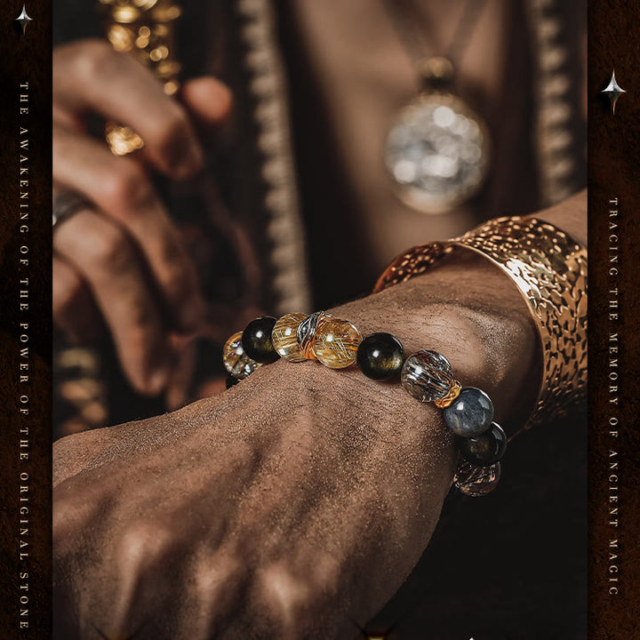 Olivenorma Super Seven Crystal Evil Eye Beads Bracelet - image 1