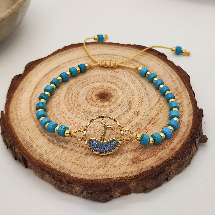 Olivenorma Turquoise Sapphire Dolphin Bracelet - image 3