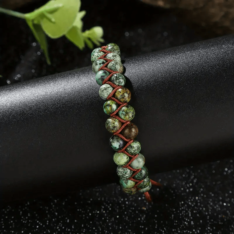 Olivenorma African Turquoise Braided Rope Bracelet - image 2