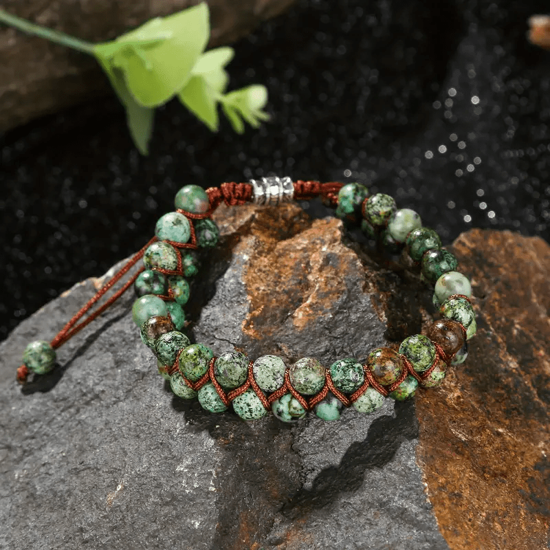 Olivenorma African Turquoise Braided Rope Bracelet - image 4