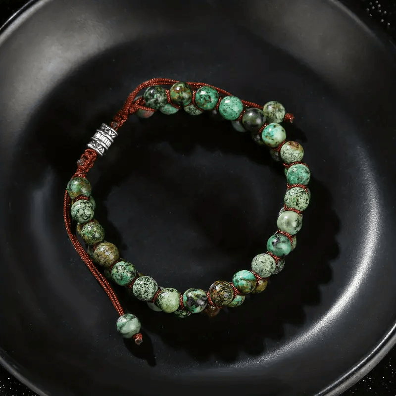 Olivenorma African Turquoise Braided Rope Bracelet - image 3