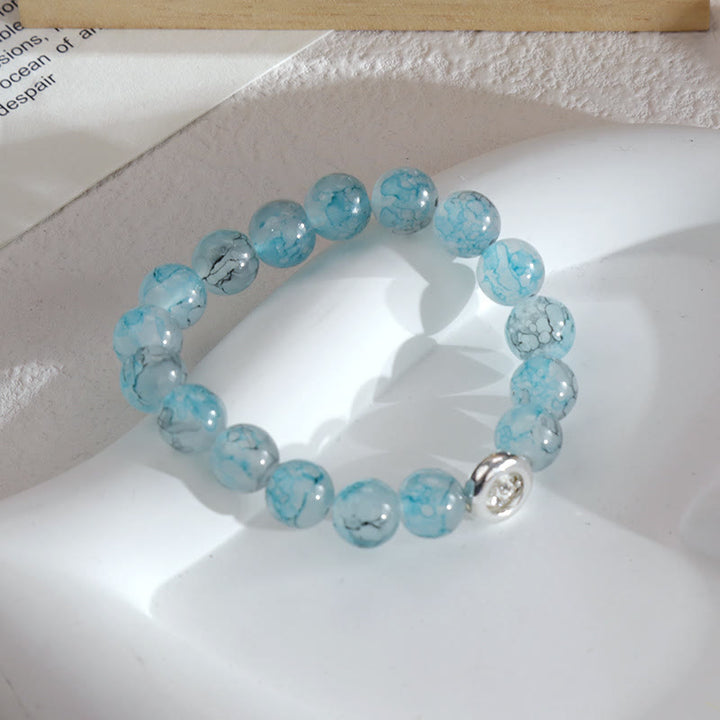 Olivenorma Blue Glass Crystal Beads Bracelet - Ocean Green - image 4