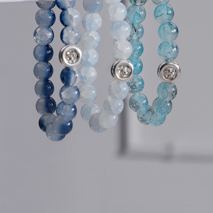 Olivenorma Blue Glass Crystal Beads Bracelet - image 9