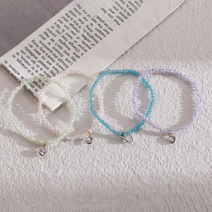 Olivenorma White Zircon Pendant Color Rice Beads Bracelet - image 10