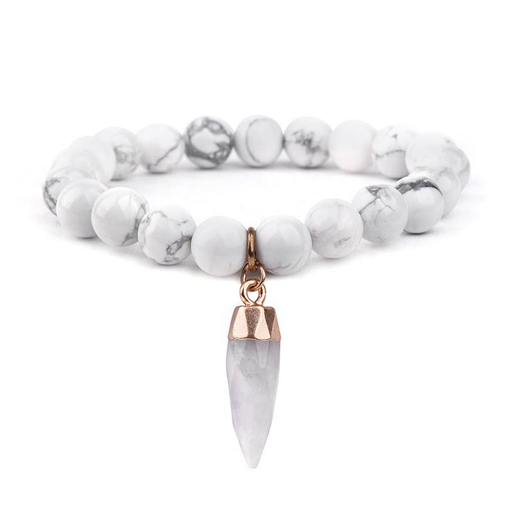 Olivenorma White Turquoise Clear Crystal Cross Bracelet - White Turquoise & Clear Crystal - image 2