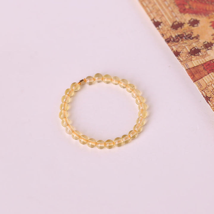 Olivenorma "Rich" Extra Fine 2mm Small Citrine Bead Ring - image 1