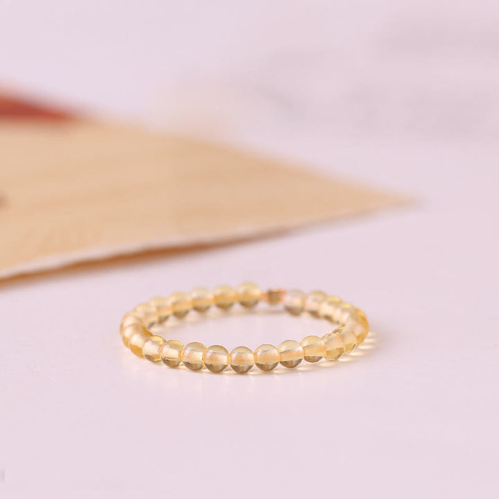 Olivenorma "Rich" Extra Fine 2mm Small Citrine Bead Ring - Round Bead - 8 - image 0