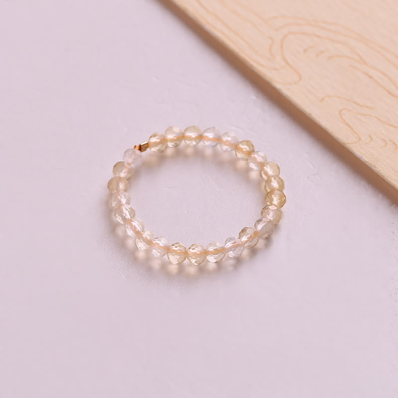 Olivenorma "Rich" Extra Fine 2mm Small Citrine Bead Ring - Cut Face Bead - 8 - image 2