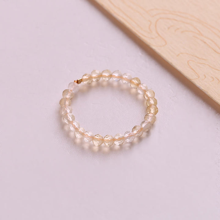 Olivenorma "Rich" Extra Fine 2mm Small Citrine Bead Ring - Cut Face Bead - 8 - image 2