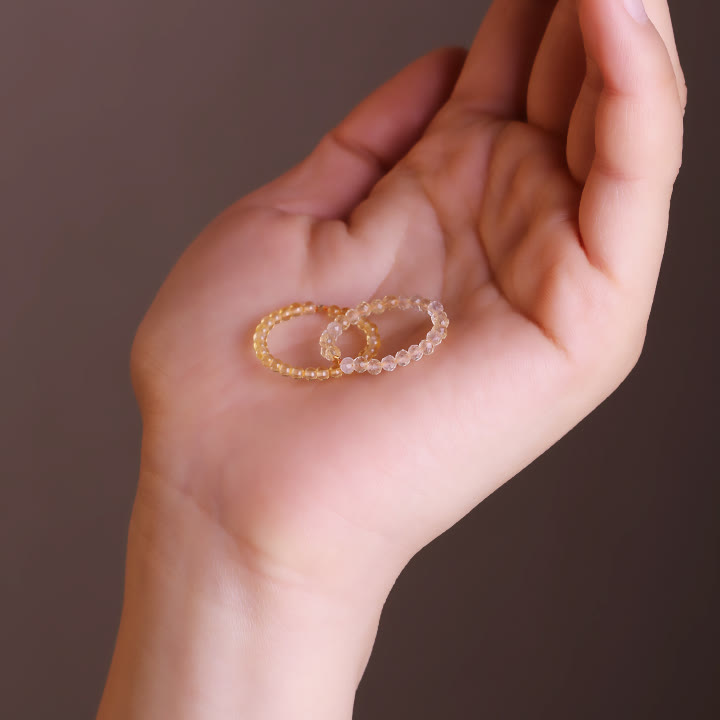 Olivenorma "Rich" Extra Fine 2mm Small Citrine Bead Ring - image 8