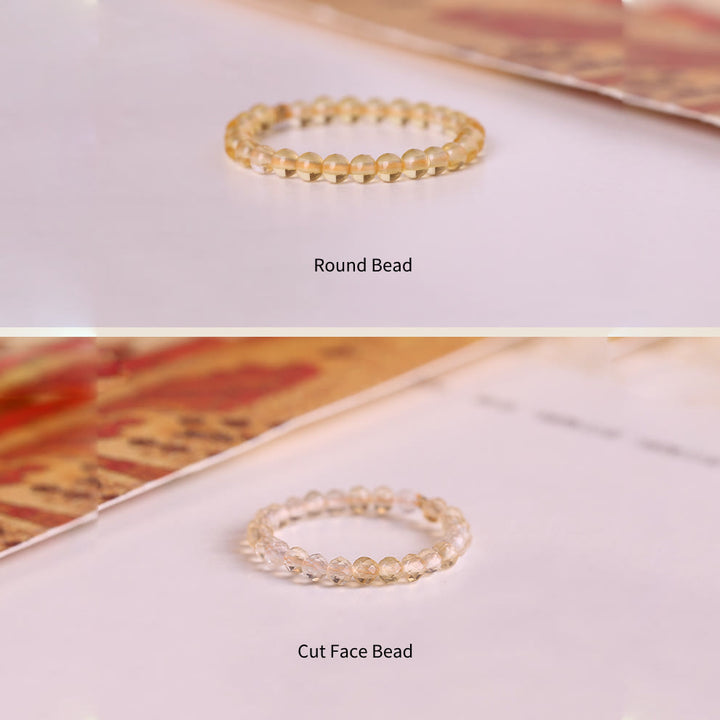 Olivenorma "Rich" Extra Fine 2mm Small Citrine Bead Ring - image 4