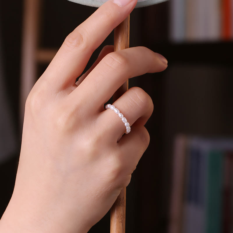 Olivenorma Extra Fine 2mm Freshwater Pearl Bead Ring - image 2