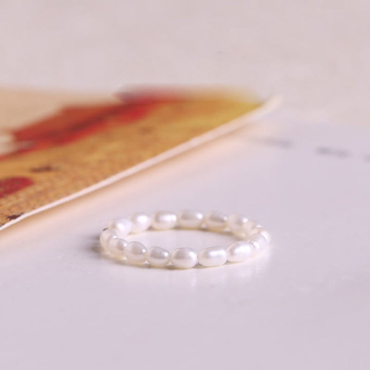 Olivenorma Extra Fine 2mm Freshwater Pearl Bead Ring - 8 - image 0