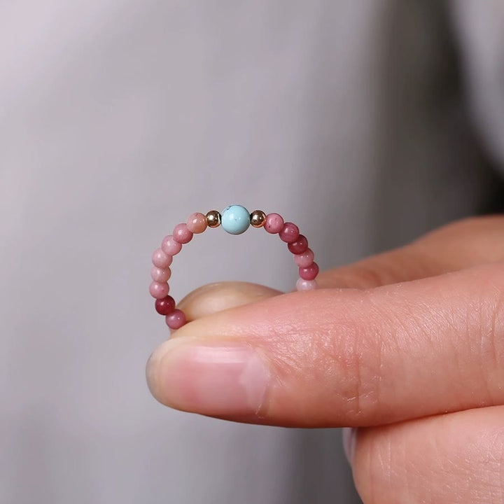 Olivenorma Extra Fine 2mm Rhodochrosite Bead Ring - image 5
