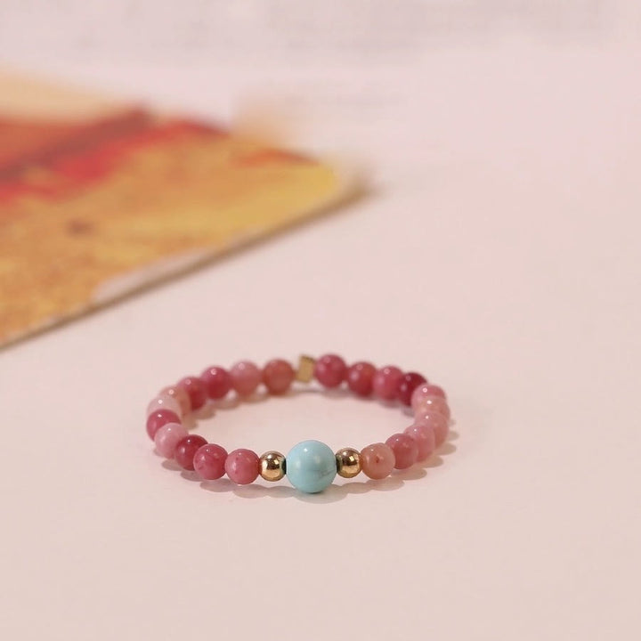 Olivenorma Extra Fine 2mm Rhodochrosite Bead Ring - 8 - image 0