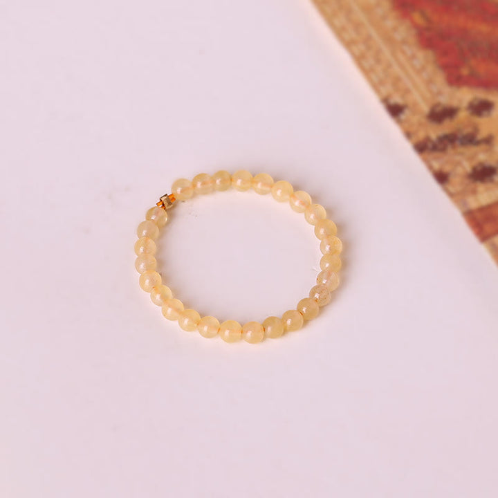 Olivenorma Extra Fine 2mm Yellow Jade Beaded Ring - image 7
